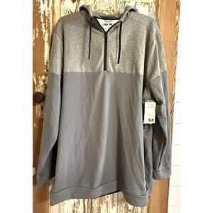 MSX by Michael Strahan Men's Premium Ultra Fleece 1/4 Zip Hoodie - Gray - 3XLT